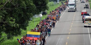 Caravana migrante de venezolanos. Foto de EFE/Juan Manuel Blanco / Archivo