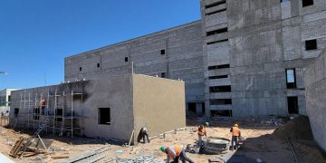 Construcción de viviendas para trabajadores en Ciudad Juárez. Foto de EFE/ Luis Torres