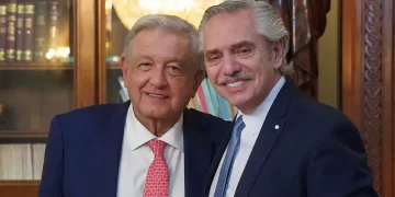 López Obrador y Alberto Fernández. Foto de @alferdez