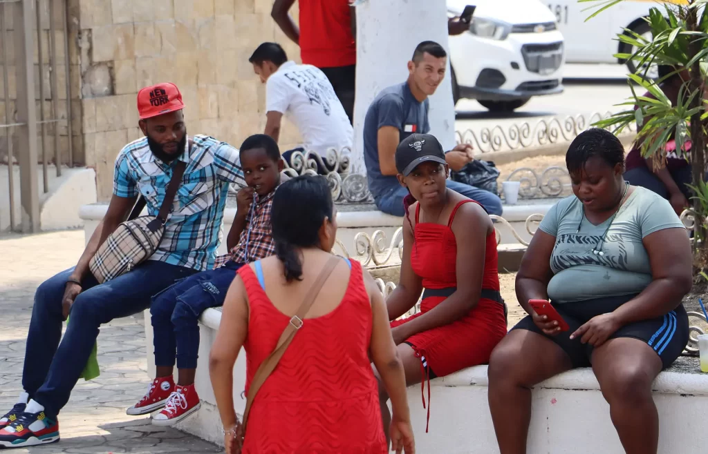 Migrantes haitianos en Tapachula. Foto de EFE/ Juan Manuel Blanco
