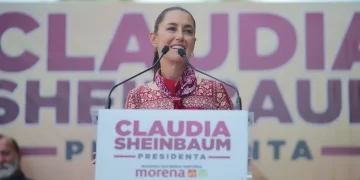 Claudia Sheinbaum en Los Mochis, Sinaloa.